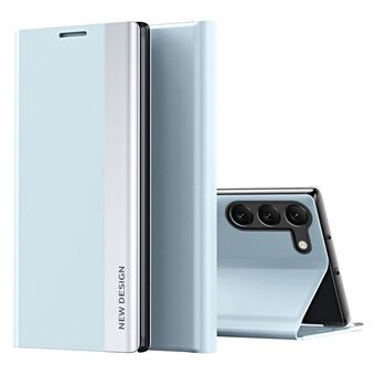 For Samsung Galaxy S23 galvanisering PU-skinn Flip Viewing Stand Cover Mobiltelefonveske