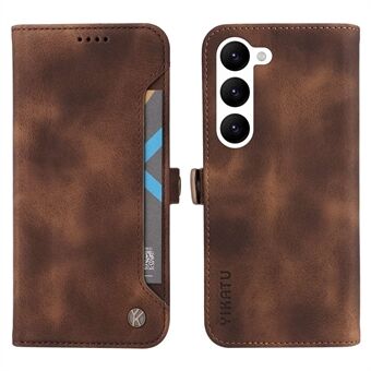 YIKATU YK-002 For Samsung Galaxy S23 Skin-touch Feeling lommebokveske med ytre kortspor, Stand funksjon PU-skinn Magnetic Protect Flip-telefondeksel