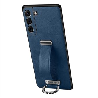 SULADA Fashion Series for Samsung Galaxy S23 uttrekkbart armbånd Kickstand Crazy Horse Texture Telefonveske PU-skinnbelagt PC + TPU-deksel