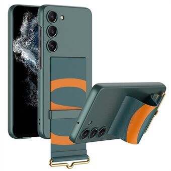 GKK For Samsung Galaxy S23 Håndbånd Kickstand Beskyttelsesdeksel PU-skinnbelagt PC-telefonveske