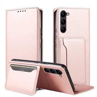 For Samsung Galaxy S23 Støtsikker telefonveske Stand lommebok Hudvennlig magnetisk telefondeksel i skinn