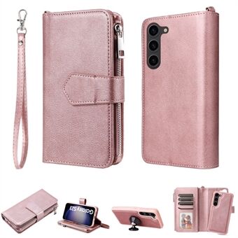 KT Multi-funksjonell Series-4 Lær telefonveske for Samsung Galaxy S23, avtakbar glidelås lomme lommebok Stand deksel