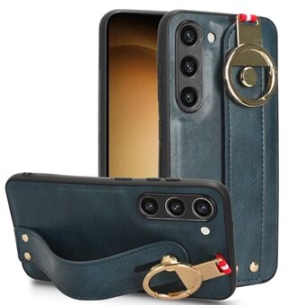 For Samsung Galaxy S23 Armbånd Kickstand Cover PU-skinnbelagt PC+TPU-telefonveske med nakkestropp