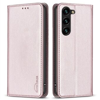 BINFEN COLOR BF18 For Samsung Galaxy S23 PU Lær telefonveske Kortspor Stand Folio Flip Cover