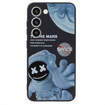 For Samsung Galaxy S23 telefon TPU-deksel Astronautmønsterutskrift Anti Scratch telefondeksel