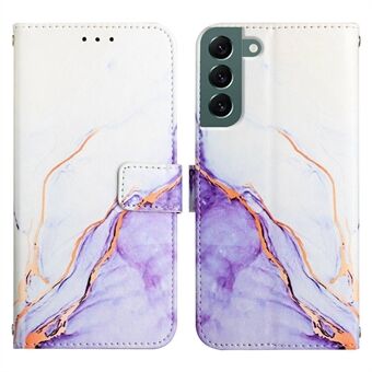 YB-mønsterutskrift skinn Series-5 for Samsung Galaxy S23+ Marmormønster magnetlås PU-skinnskall Stand lommebokveske