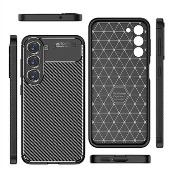 For Samsung Galaxy S23+ Carbon Fiber Texture Fleksibel TPU-telefonveske Fallsikkert bakdeksel
