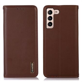 KHAZNEH For Samsung Galaxy S23+ Nappa Texture Lommebok Telefonveske Ekte kuskinn Magnetisk Auto- Stand Flip Cover