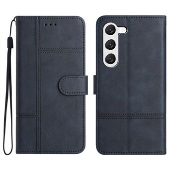 For Samsung Galaxy S23+ Kuskinn Tekstur Business Style Sprutsikker PU-skinn Flip Cover Stand Telefonveske