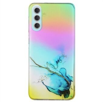 For Samsung Galaxy S23+ Fargerik laserdråpebeskyttelse TPU-telefondeksel Preget marmormønster beskyttelsesdeksel