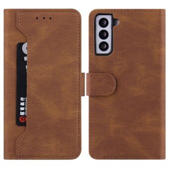 Søm lommebok telefondeksel for Samsung Galaxy S23+ PU skinn ytre kortholder telefon Stand veske