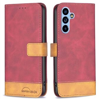BINFEN COLOR BF Leather Series-7 for Samsung Galaxy A54 5G Style 11 Fargespleising Lommebok Flip Cover Skin Touch Matt PU-skinnstativ Magnetisk beskyttende Stand