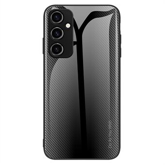For Samsung Galaxy A54 5G herdet glass mykt TPU telefondeksel Carbon Fiber Texture telefondeksel