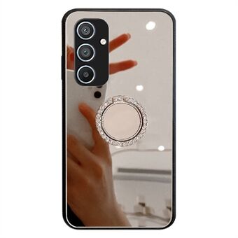 For Samsung Galaxy A54 5G Makeup Mirror Case Kickstand TPU + PC Anti- Scratch Telefondeksel