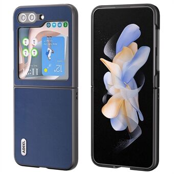 ABEEL For Samsung Galaxy Z Flip5 5G Anti-Slip Slim Folding Case Ekte kuskinn + PC støtsikkert telefondeksel