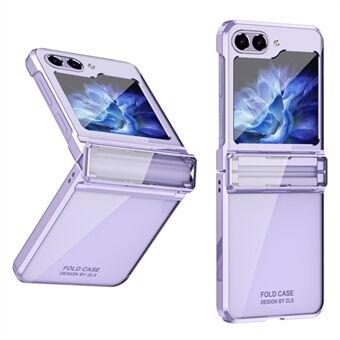 For Samsung Galaxy Z Flip5 5G støtsikkert hardt PC-deksel Elektroplettering Telefon Beskyttelsesveske Innebygd glassfilm
