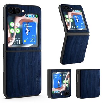 AIORIA For Samsung Galaxy Z Flip5 5G Retro Wood Texture Telefonveske PU + PC + TPU beskyttelsesdeksel