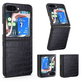 AIORIA Crocodile Textured Shockproof Case for Samsung Galaxy Z Flip5 5G Anti-Drop PU + PC-telefondeksel