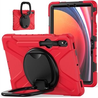 For Samsung Galaxy Tab S9 / S8 / S7 Hard PC+Soft Silicone Case Roterende Kickstand Støtsikker nettbrettdeksel