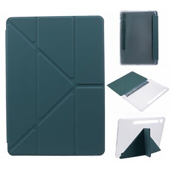 For Samsung Galaxy Tab S9 PU+Acrylic+TPU-etui Origami Tri-fold Stand-nettbrettdeksel Auto Wake / Sleep-støtsikkert etui