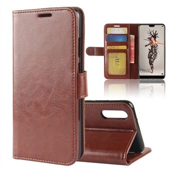 Crazy Horse Lommebok Leather Stand sak for Huawei P20