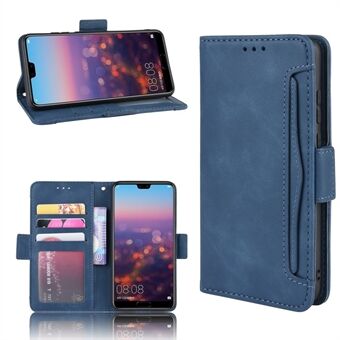 Skinn lommebok Stand Phone Cover med flere kort Slots beskyttende skall for Huawei P20