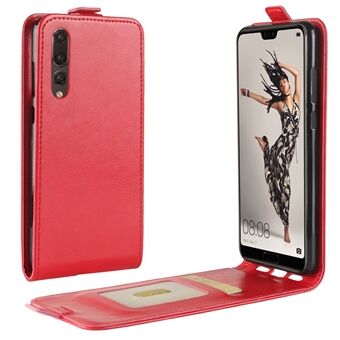 Crazy Horse Texture Vertical Flip Leather Magnetic Case for Huawei P20 Pro