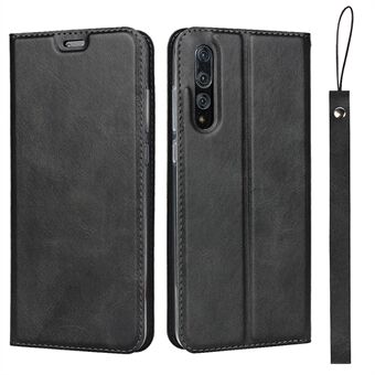 TPU + PU Leather Phone Stand Casing med Lanyard for Huawei P20 Pro