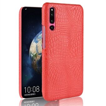 Crocodile Texture PU-skinnbelagt PC-telefonveske til Huawei P30 - Rød