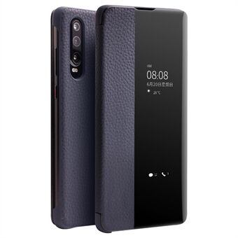 QIALINO View Window Litchi Texture Cowhide Leather Smart Cover til Huawei P30