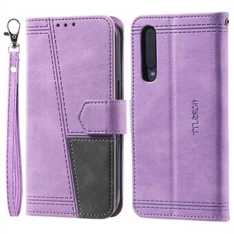 TTUDRCH 004 Splicing Skin-touch Phone Case for Huawei P30, PU Leather  Stand Wallet Cover with RFID Blocking Function