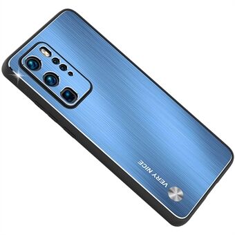 Børstet telefondeksel for Huawei P40 Pro, anti- Scratch TPU + Hybrid beskyttelsesdeksel av aluminiumslegering