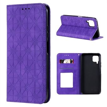 Avtrykk Lucky Flower Auto-absorbert Flip Leather Card Slots Phone Cover for Huawei P40 Lite 4G / Nova 6 SE / Nova 7i