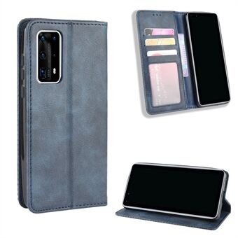 Retro Leather med lommebok Stand Cover for Huawei P40 Pro +