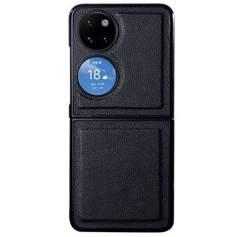 Fallbestandig topplag i ekte skinn + PC-telefonveske Shell for Huawei P50 Pocket / Pocket S