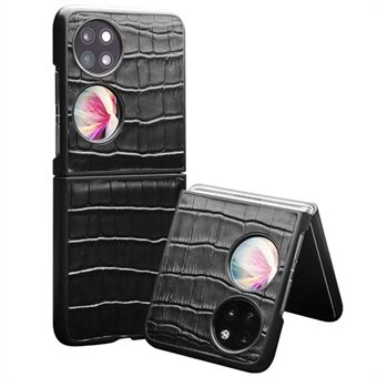 QIALINO For Huawei P50 Pocket Crocodile Texture Ekte skinnbelagt PC-telefonveske Sammenleggbart beskyttelsesdeksel