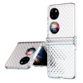 For Huawei P50 Pocket / Pocket S Laser Effect Transparent Hard PC Folding Telefonveske med hengseldesign