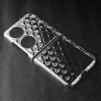 Hardt PC-deksel for Huawei P50-lomme, Diamond Texture Anti- Scratch Gjennomsiktig telefondeksel