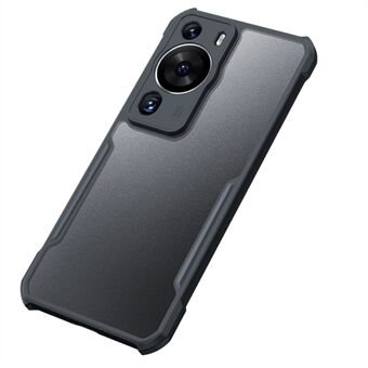XUNDD For Huawei P60 Støvtett telefondeksel Gjennomsiktig akryl+TPU slankt telefondeksel - svart / lasertekstur