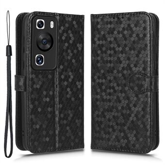 For Huawei P60 / P60 Pro støtsikker veske PU-skinn flipdeksel prikkmønster påtrykt telefonveske med lommebok