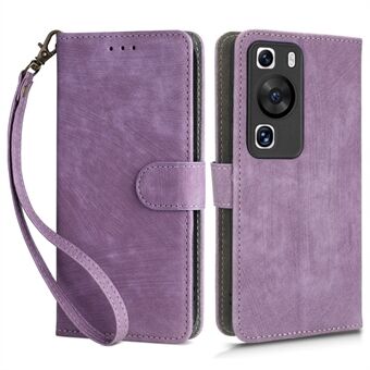For Huawei P60 / P60 Pro Stand RFID-blokkerende lommebok lærveske med stropp
