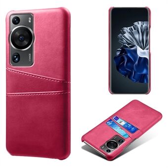 For Huawei P60 / P60 Pro telefondeksel Doble kortspor Støtsikkert PU-skinn+PC-deksel