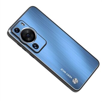 For Huawei P60 Pro aluminiumslegering + TPU-beskyttelsesdeksel Børstet, Scratch telefondeksel