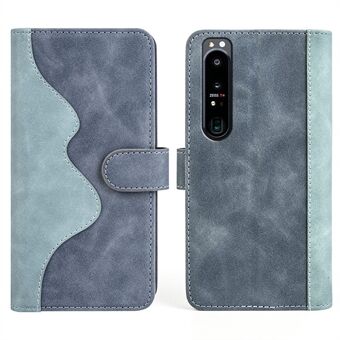 For Sony Xperia 1 IV Justerbart Stand Lommebok Funksjon Skjøtedesign Skinn Magnetic Flip Phone Shell Case