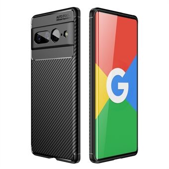 For Google Pixel 7 Pro Karbonfiber-tekstur, ripesikker deksel av fleksibelt TPU for beskyttelse av telefonen.