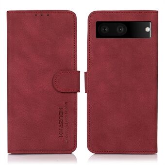 KHAZNEH lommeboktelefonveske for Google Pixel 7, teksturert PU-skinn, magnetisk lukking, stativ, støtsikker flip-cover.