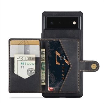 JEEHOOD Avtakbart lommebokdeksel for Google Pixel 7, Støtteben PU-lærbelagt TPU-skall