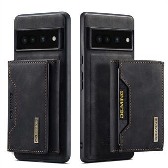 DG.MING M2-serien magnetisk lommebok-telefonveske for Google Pixel 7 Pro, avtagbar 2-i-1-stativ fallbeskyttelsesdeksel.
