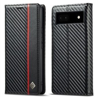 LC.IMEEKE for Google Pixel 6a Carbon Fiber Texture Phone Wallet Case PU Leather Stand Full Protection Flip Phone Cover kan oversettes til norsk som følger:

LC.IMEEKE for Google Pixel 6a Carbon Fiber Texture Phone Wallet Case PU Leather Stand Full Protect
