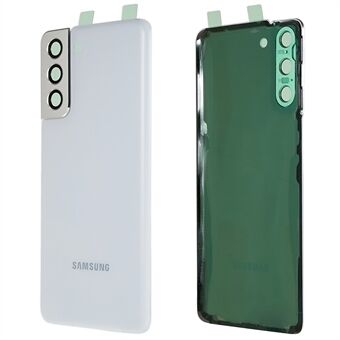 For Samsung Galaxy S21 5G G991 batterihus med selvklebende klistremerke + kameralinsedeksel
